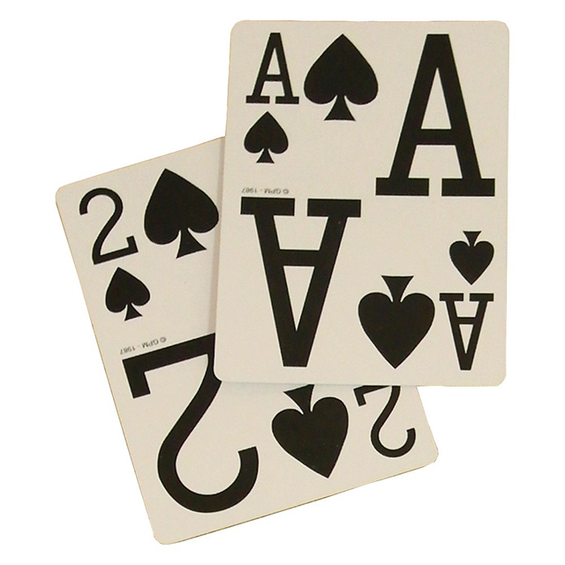 Hracie karty s veľkými symbolmi