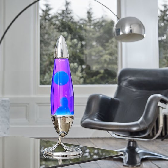 Lavova lampa neo strieborna 3