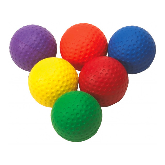Mäkké farebné golfové loptičky - Súprava 6 kusov